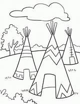 Coloring Native Americans American Printable Popular sketch template