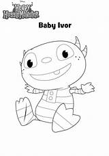 Henry Hugglemonster Baby Coloring Pages Ivor Fun Kenny Kids sketch template