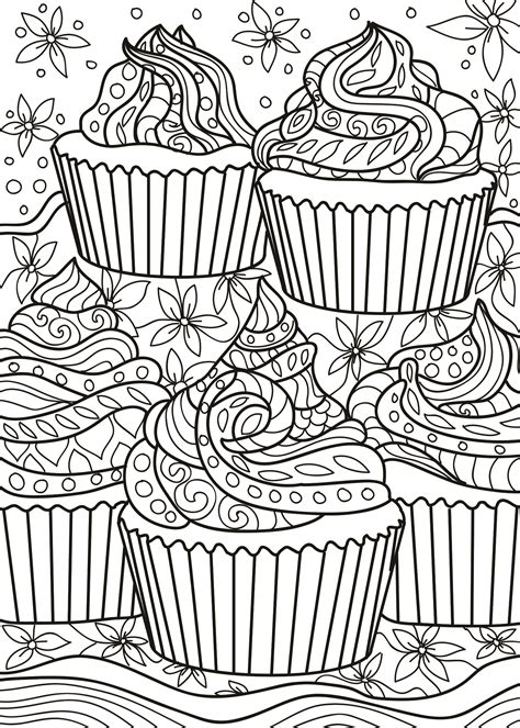 cupcake coloring page   cupcake coloring page png