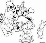 Tigrou Winnie Coloriage Porcinet Bourriquet Celebre Imprimer Desene Colorat Pooh Cumpleaños Copii Cu Planse sketch template