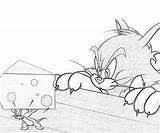 Jerry Tom Mouse Fight Coloring Pages Cheese Another sketch template