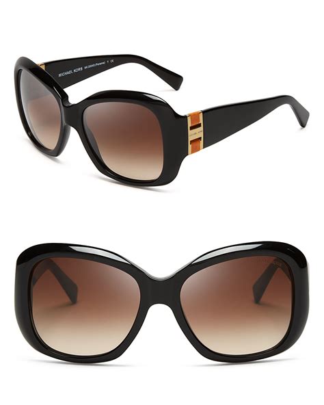 Michael Kors Panama Leather Square Sunglasses Miranda Collection In