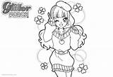 Glitter Force Coloring Pages Precure Girl Smile Printable Color Kids Adults sketch template
