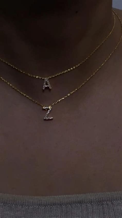initial necklace letter necklace initial pendant diamond letter