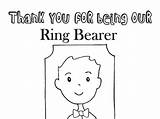 Coloring Ring Bearer Wedding sketch template