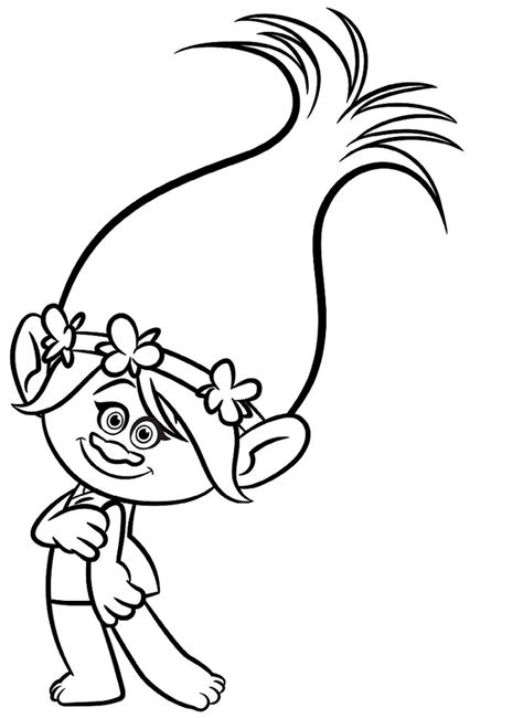 poppy trolls coloring pages coloring home