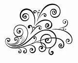 Scroll Clip Line Designs Clipart Scrolling Fancy Scrollwork Library sketch template