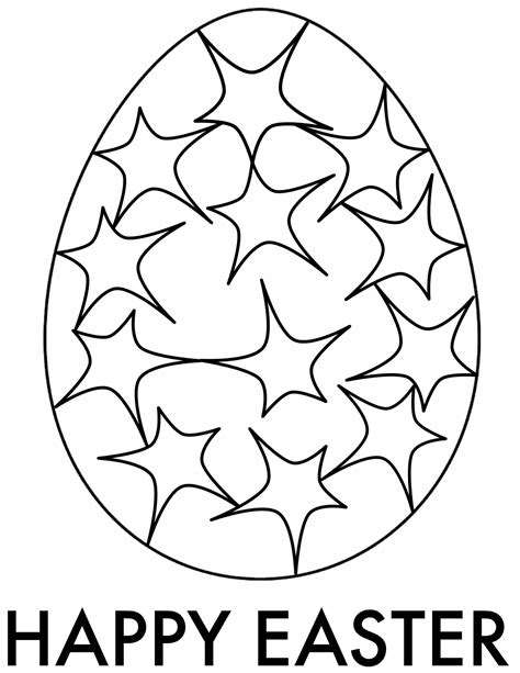 printable easter egg color pages