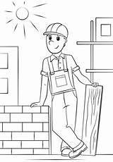Construction Coloring Worker Pages Printable Community Drawing Work Girl Helpers Colorings sketch template