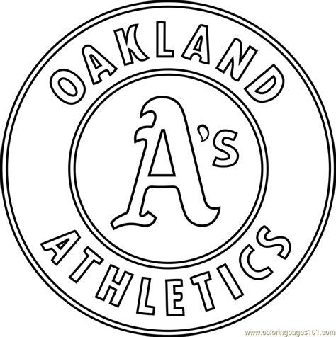 oakland athletics logo coloring page  mlb coloring pages