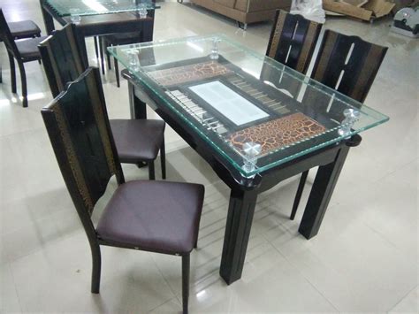 standard height sizedimension  dining table  glass top