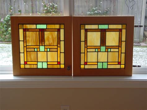 Handmade Custom Cabinet Door Stained Glass Panels By