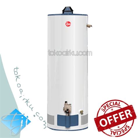 pemanas air gas rheem fury rheemglas gas storage water heater toko air