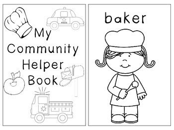 community helper coloring booklet  exploring  prek tpt
