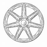 Wheel Drawing Alloy Patents Spoke sketch template