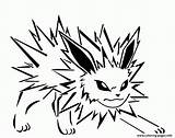 Pokemon Coloring Pages Eevee Evolutions Jolteon Evolution Printable Print Fire Sheets Type Sheet Color Pikachu Gif Pdf sketch template