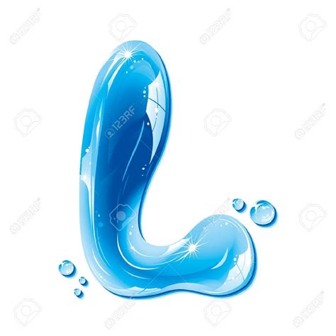 Abc Series Water Liquid Letter Capital L Royalty Free Cliparts