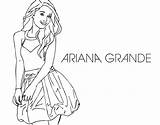 Ariana Grande Coloring Pages Coloringcrew sketch template