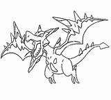 Mega Pokemon Coloring Pages Evolution Getcolorings Color Aerodactyl Printable sketch template