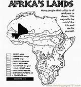Africa Map Coloring Pages Worksheet Biome Kids Geography Color School Printable Worksheets Biomes Environment Social Studies Educational African Grade Middle sketch template