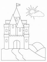 Castle Pages Coloring Princess Printable Colouring Castles Kids Cinderella Disney Template sketch template