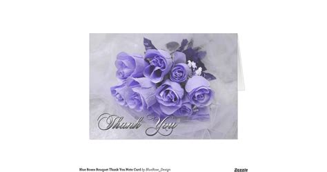 blue roses bouquet   note card zazzle