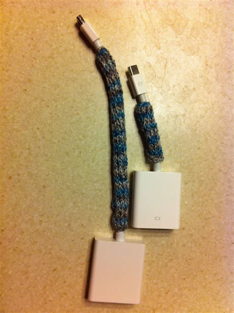 knitted mac dongle cozy knithacker