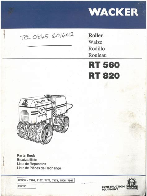 wacker roller rt rt parts manual