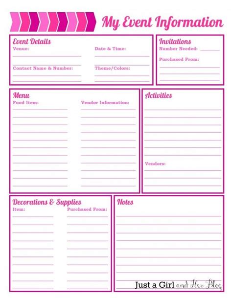 party planning organized   printables party planning