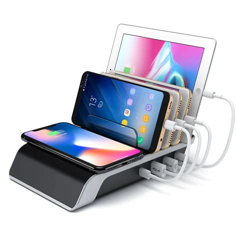 wireless charger dock  iphone ipad samsung fast charger stand   type  charger