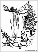 Waterfalls Flood sketch template