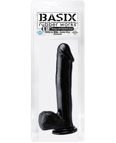 basix 12 dong w suction cup black pipedream products