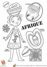 Afrique sketch template