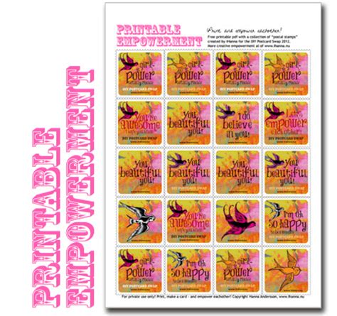 faux postage stamps   printable empowerment ihannas blog