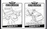 Coloring Pages Planes Rescue Fire Disney Activity Sheets Printables Print sketch template