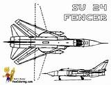 Airplane Su Pages Drawings Fencer Kids Coloring Colouring Drawing Jet Fighter Plane Printable Jets Boys Military Yescoloring sketch template