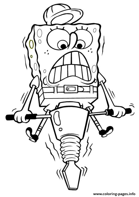 spongebob working hard coloring pageee coloring pages printable