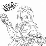 Overwatch Sombra Pages Coloring Template sketch template