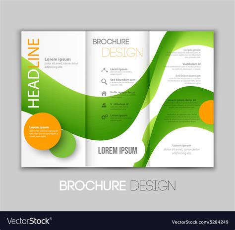 template leaflet design royalty  vector image