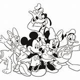 Mickey Disney Family Coloring Pages Friends Sheets Mouse Kids Printable Christmas Castle Choose Board sketch template