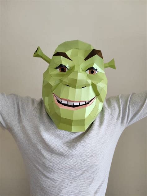 shrek mask diy etsy