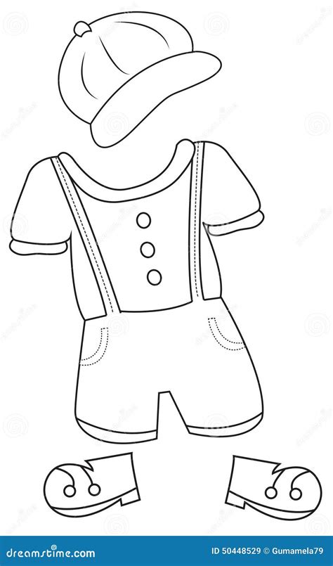 clothes coloring page stock illustration image