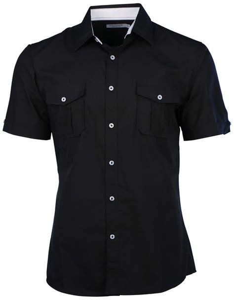 mojito collection men s 2 pocket short sleeve button down