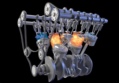 internal  engine animation cgtrader