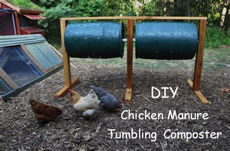 diy chicken manure tumbling composter community chickens