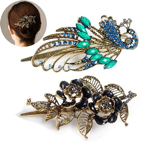Hair Clips For Women 2 Pcs Large Metal Alligator Clips