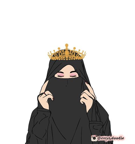 wallpaper kartun muslimah bercadar keren hijabfest
