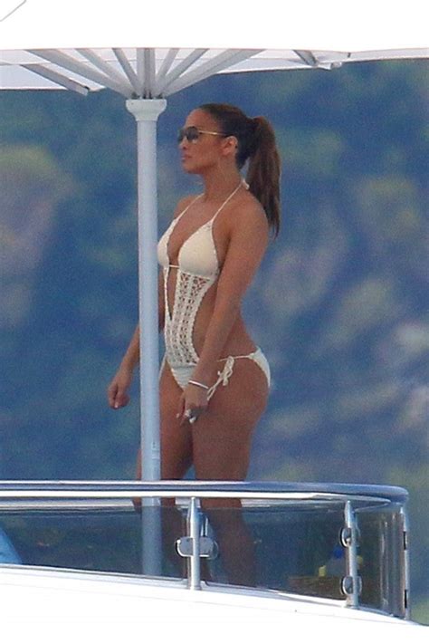 Jennifer Lopez Shows Off Her Curves In White Bikini While Vacationing