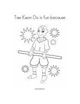 Tae Kwon Because Fun Do Coloring Change Template sketch template