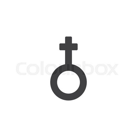 female sex vector icon filled flat stock vector